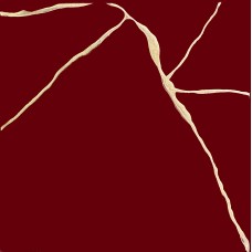 20X20 KINTSUGI BORDO GOLD MADALYON